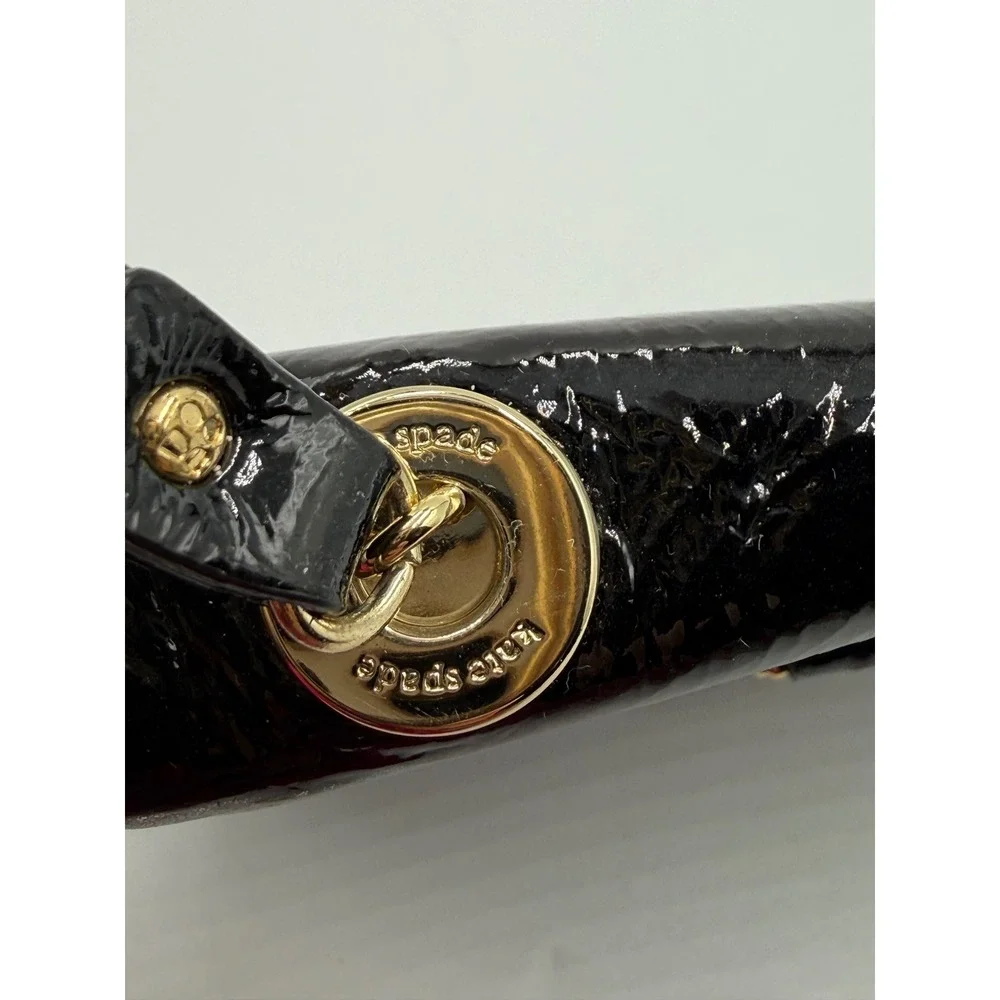 Kate Spade Black Patent Leather‎ Wristlet Clutch Y2K Indie Sleaze Bag